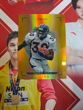 2022 Keepsake Football Edition Gold Prizm Terrell Davis 1/50 First 1/1