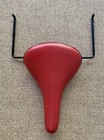 Vintage Velo Bike Seat Saddle #001 Red w/ Metal Rack SAFETY LIGHT DOES NOT WORK — photo 1