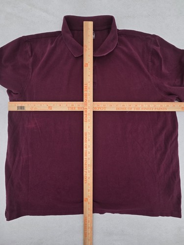 Basic Editions Polo Shirt Adult 2XLT Red Burgundy Golf Rugby Casual Medium * - Picture 9 of 13