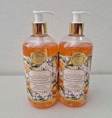 Hopificio Orange Bouquet Luxury Hand Wash, 2 Pack 16.9 oz Each, MADE IN ITALY 