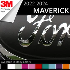BocaDecals Emblem Overlay Insert Decals For 2022-2024 Ford Maverick (Set of 2)