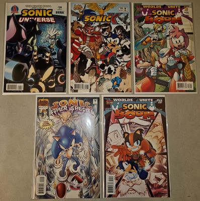 Sonic the Hedgehog (Lot of 5) Universe #26, X 36, Boom #2 10 Super Special #15