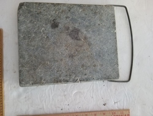 2-Antique Soapstone Bed Foot Warmers Sleigh Buggy Warming Stones,8 x 12 & 8 x 10 - Picture 16 of 18