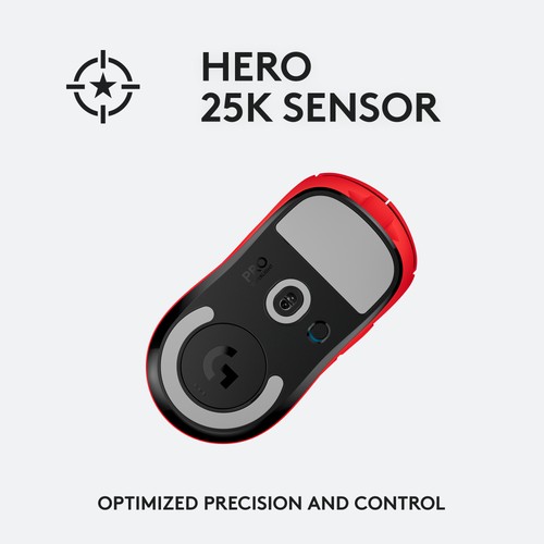 Logitech - PRO X SUPERLIGHT Ratón Óptico Inalámbrico Ligero para Juegos con HÉROE - Imagen 5 de 6
