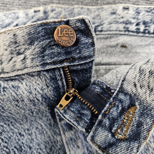 VTG 80s Lee Riders Acid Wash Straight Leg Jeans USA UNION Made Mens 36x30 80s - Picture 14 of 17