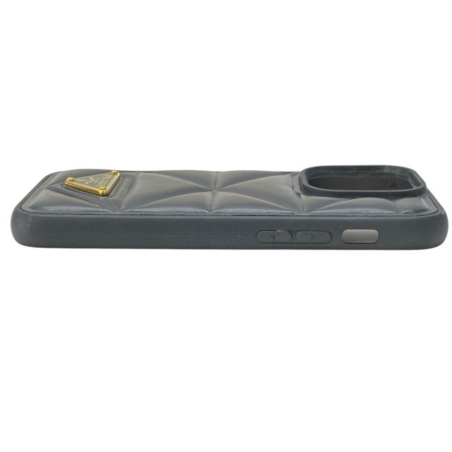 PRADA iPhone 14 Pro ケース PRADA iPhone 14 Pro Padded Case Quilted Leather NERO Black Logo