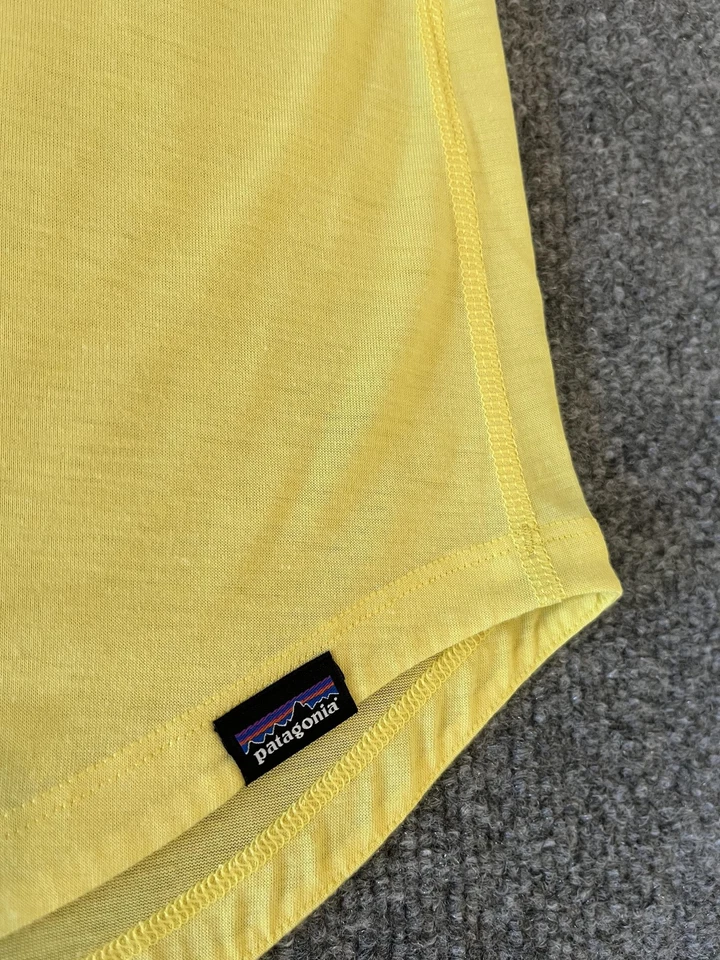 Camisa Patagonia Mujer Mediana Amarilla Capilene Cool Trail Ligera Activa Foto 3 de 4