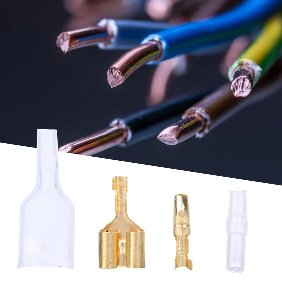 20 Set 1 To 2 Female/Male Bullet Crimp Terminals Wire Connecting Tool W/ Sleeve♫ - Image 3 of 4