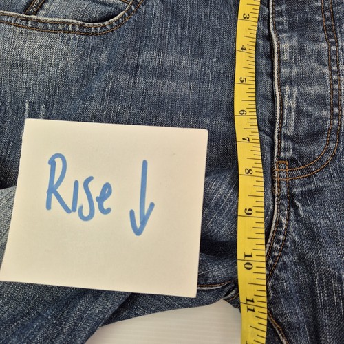 Armani Jeans Mens Size 34 Blue Straight Leg Button Fly Stretch AJ Mid Rise - Picture 7 of 10