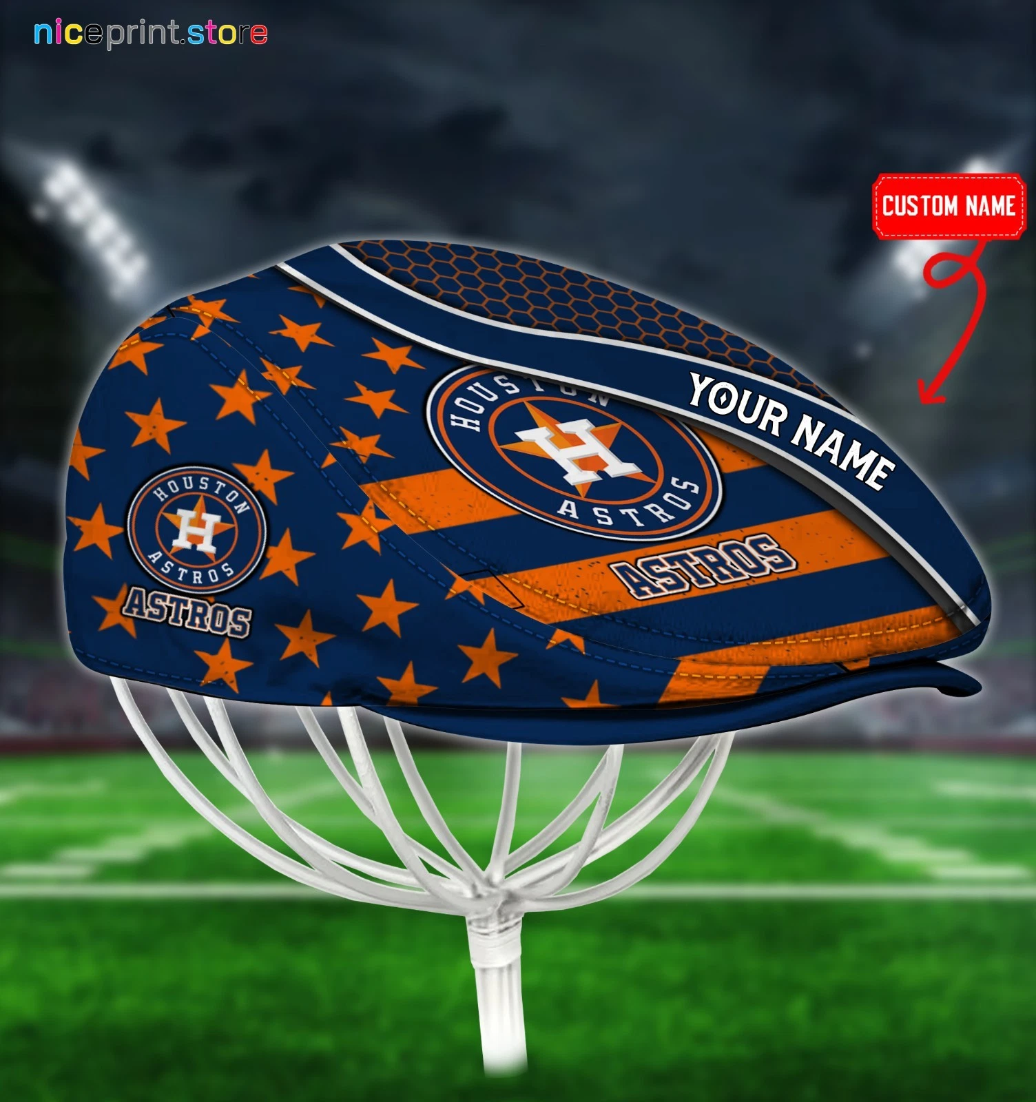 Houston Baseball Team Astros Jeff Cap Astros Cap Driving Cap Flat Cap Golf Cap