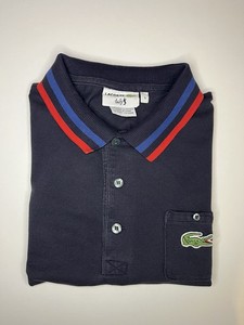 【LACOSTE】 3. POLO SHIRT (size3) RODDICK LACOSTE - Andy Roddick Men's Size 4 (M) Black Stripe Tennis