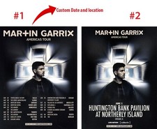 Póster Martin Garrix Americas Tour 2026 City Dates Custum