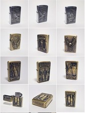 Accendino a benzina Oggetto Per Fumatori Acciaio Tipo zippo DA Collezione 