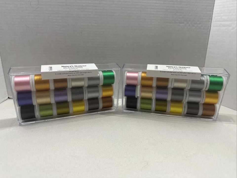 2 NEW!!PACKS OF 18 SPOOLS OF MADEIRA RAYON 220 YARDS SPOOLS  Best of Friends - Image 2 of 4