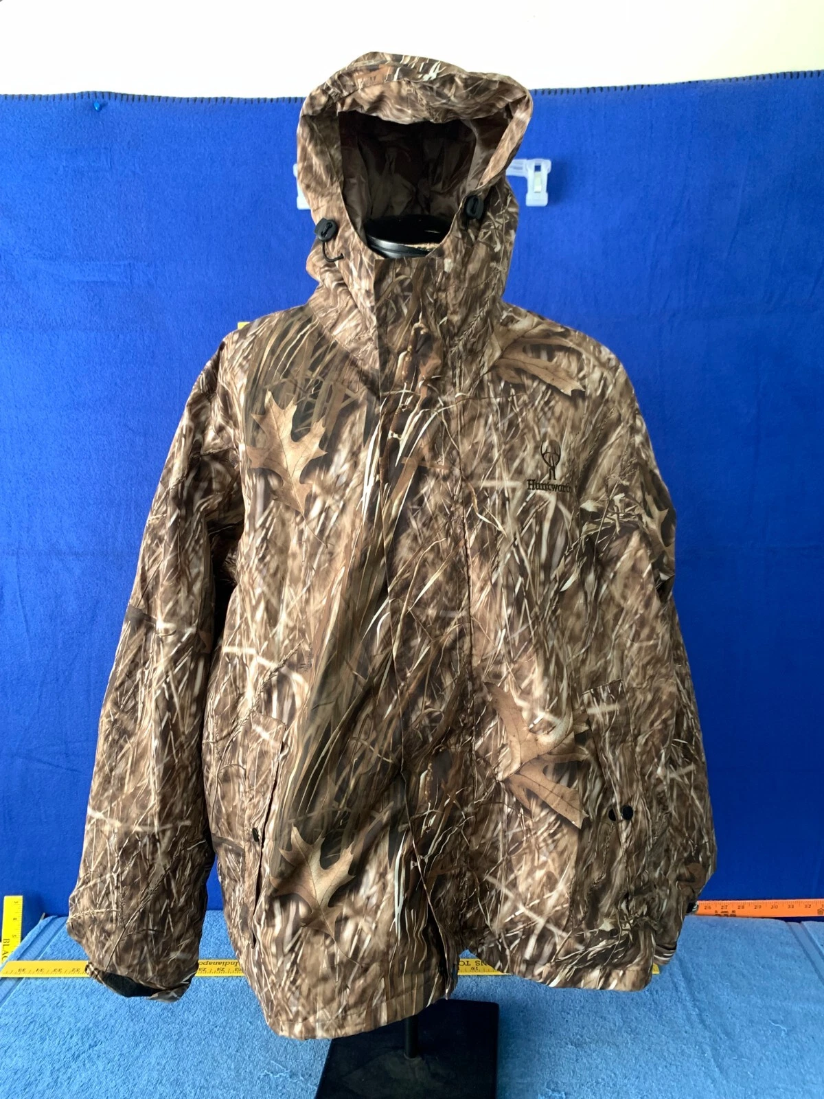 Huntworth Camo Lightweight Windbreaker Rain Jacket Men's size Large
