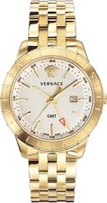 Versace VEBK00518 Univers GMT white gold Stainless Steel Men's Watch NEW