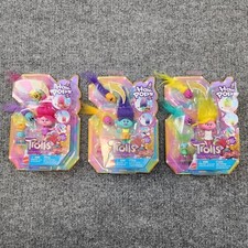 Lot of 3 DreamWorks Trolls Band Together Hair Pops Action Figure Toy Dolls
