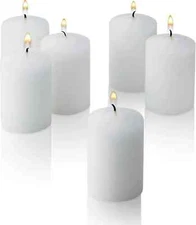Light in The Dark White Votive Candles - Box Of 36 Unscented Bulk Candles - 15 H