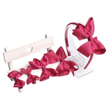 5 Pcs Girls Bow Hair Alligator Clip Headband Grosgrain Ribbon Toddle Gift