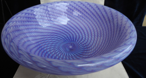 Jan-Erik JE Ritzman Transjo Signed Art Glass Bowl 14" x 6" LARGE HEAVY - Picture 1 of 8