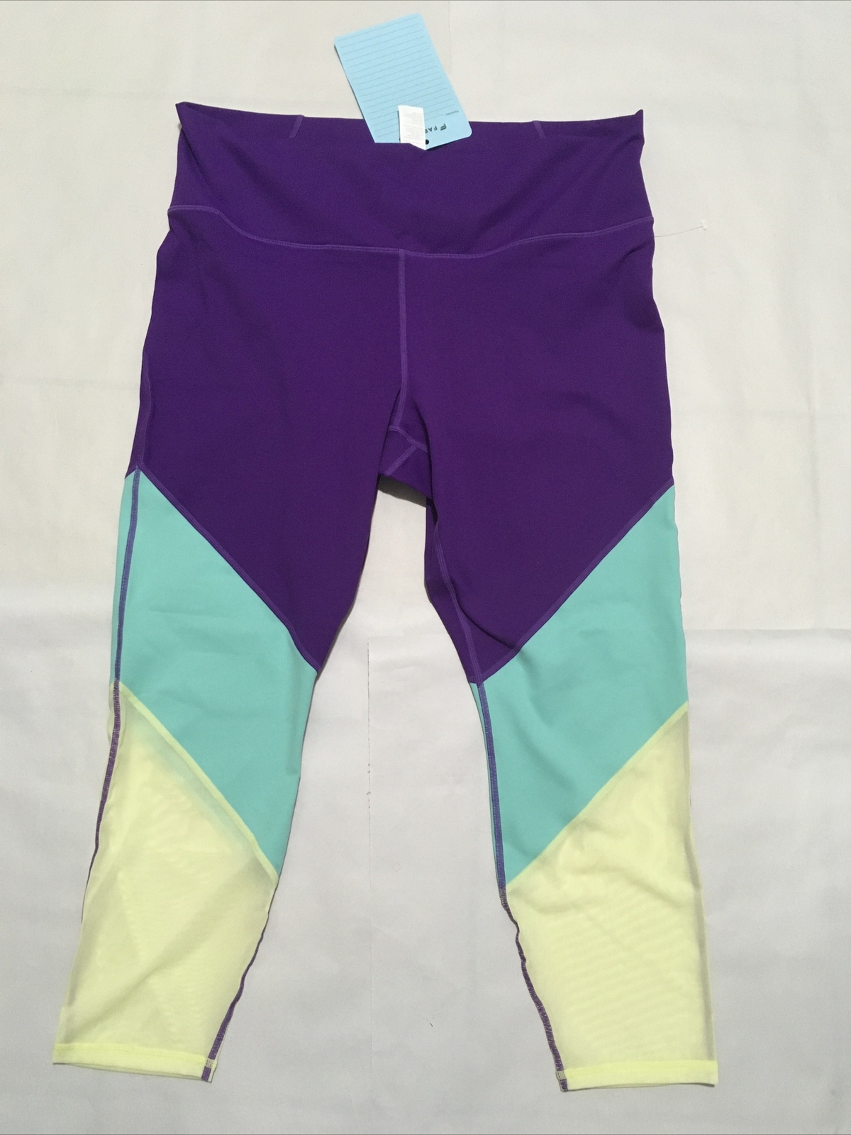 ALTRA Fabletics leggings donna powerh vita alta bermuda mare tg 2xl (nuovo altro)