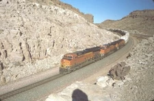 BNSF 3968 ET44C4 KINGMAN CANYON AZ ORIGINAL SLIDE 01-21-18 T14-5