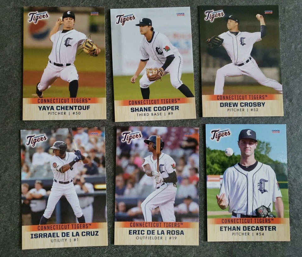 2018 Connecticut Tigers SINGLE CARDS from Team Card Set - CHOOSE YOUR PLAYER - Image 2 of 4
