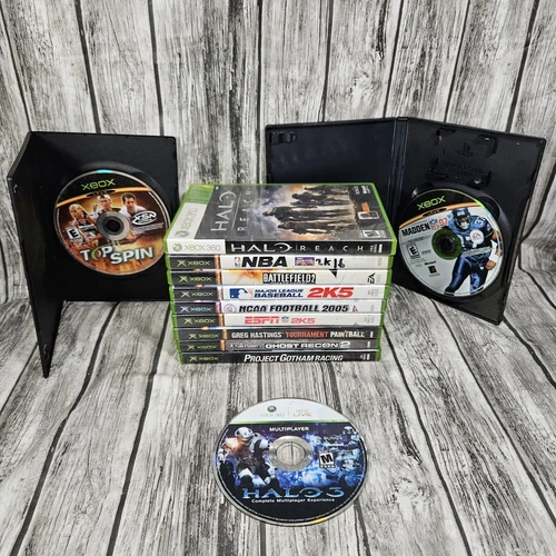 Lot of 12 XBOX Original Console Games HALO NBA Football Baseball Battlefield