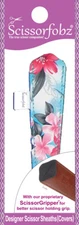 SCISSORFOBZ Designer Scissors Sheath Cover Single Small Turq Tropical Flowers
