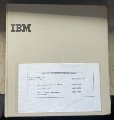 IBM 3270 Information Display System Users Guide / Bedienungsanleitung Vintage