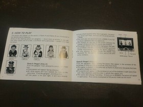 Hogan's Alley Genuine 1985 NES Nintendo Black Box Instruction Booklet Manual