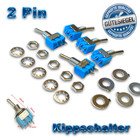 ✅ Ein Aus Mini Kippschalter 2 Position Schalter On Off DIY AC 12V 6A 2Pin 250V ✅