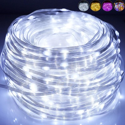 100-300 LEDs Solar Lichterkette Beleuchtung Garten Außen Weihnachten Party Deko