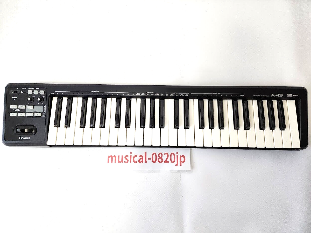Roland A-49 BK 49-Key MIDI Keyboard Controller Black Music