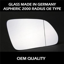 Fits Volkswagen Polo 2005-2010 Door Wing Mirror Glass, Right Side Stick On
