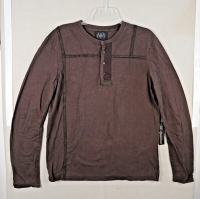 Genuine Vintage Salvage Brand Long Sleeve T Shirt ''BENE'' Brown V51T454 Size XL