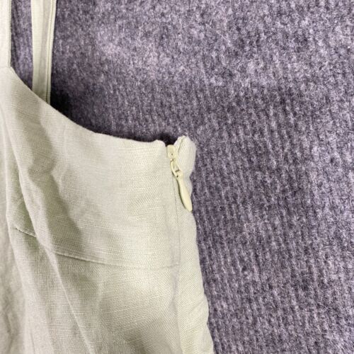 Nude Lucy Top Womens Small Green Crop Blouse Linen Coastal Cocktail Flowy 4C - Picture 3 of 13
