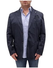 Plus Size Mens Maxfort Jacket Blazer Cotton Summer Lightweight Stretch BLUE