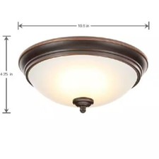 NEW HAMPTON BAY Clifton 11 in. Oil Rubbed Bronze Selectable LED Flush Mount