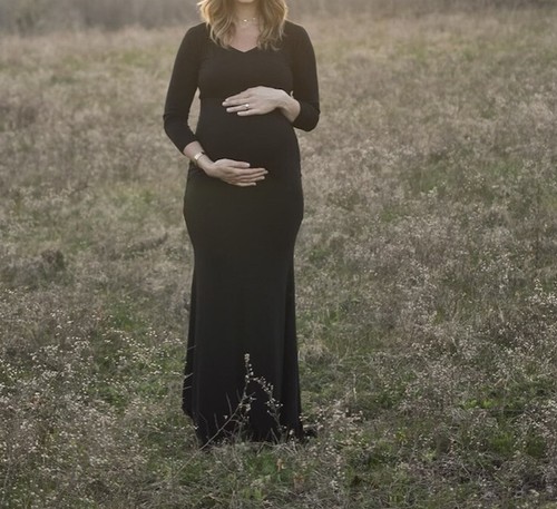Black Maxi Maternity Dress | eBay