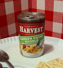 2 x Funny Garden Gnome Soup Can Labels - GREAT PRANK FUNNY GIFT - Kitchen Decor