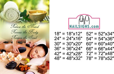 Spa 38 Photo-Realistic Paper Poster Sign Matte Non-Laminate Therapeutic Vertical