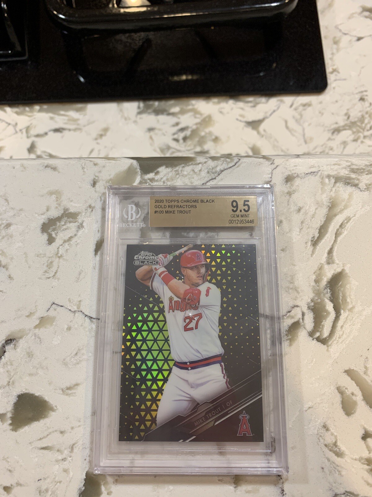 2020 Topps Chrome Mike Trout Black Gold Refractor /50 BGS 9.5 Gem Mint! Angels!