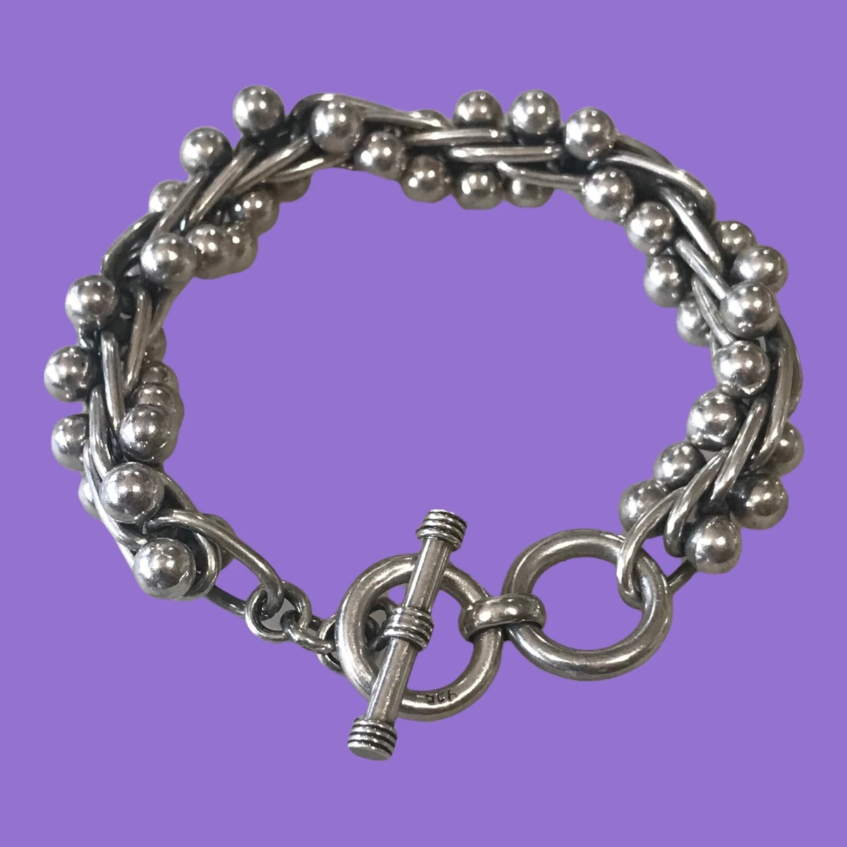 Sterling silver dna clearance bracelet