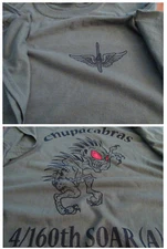 160th NIGHT STALKERS SOAR CHUPACABRA T-Shirt XL Military Ultra 6oz USA