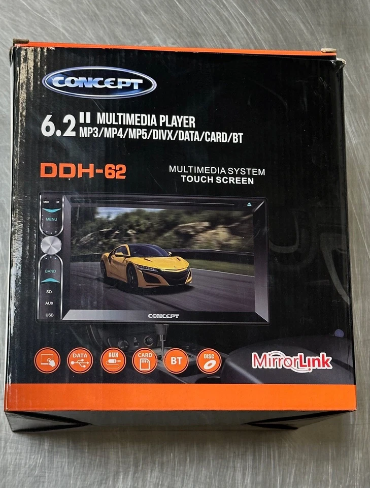 Concept DDH-6 Multimedia Touchscreen In-Dash 6.2 HD LCD Reciever Mirror Link - Image 2 of 2