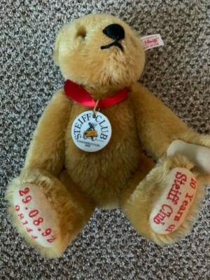 Steiff 2002 Club Edition Decade Teddybär blond Mohair 10 Zoll EAN 420320