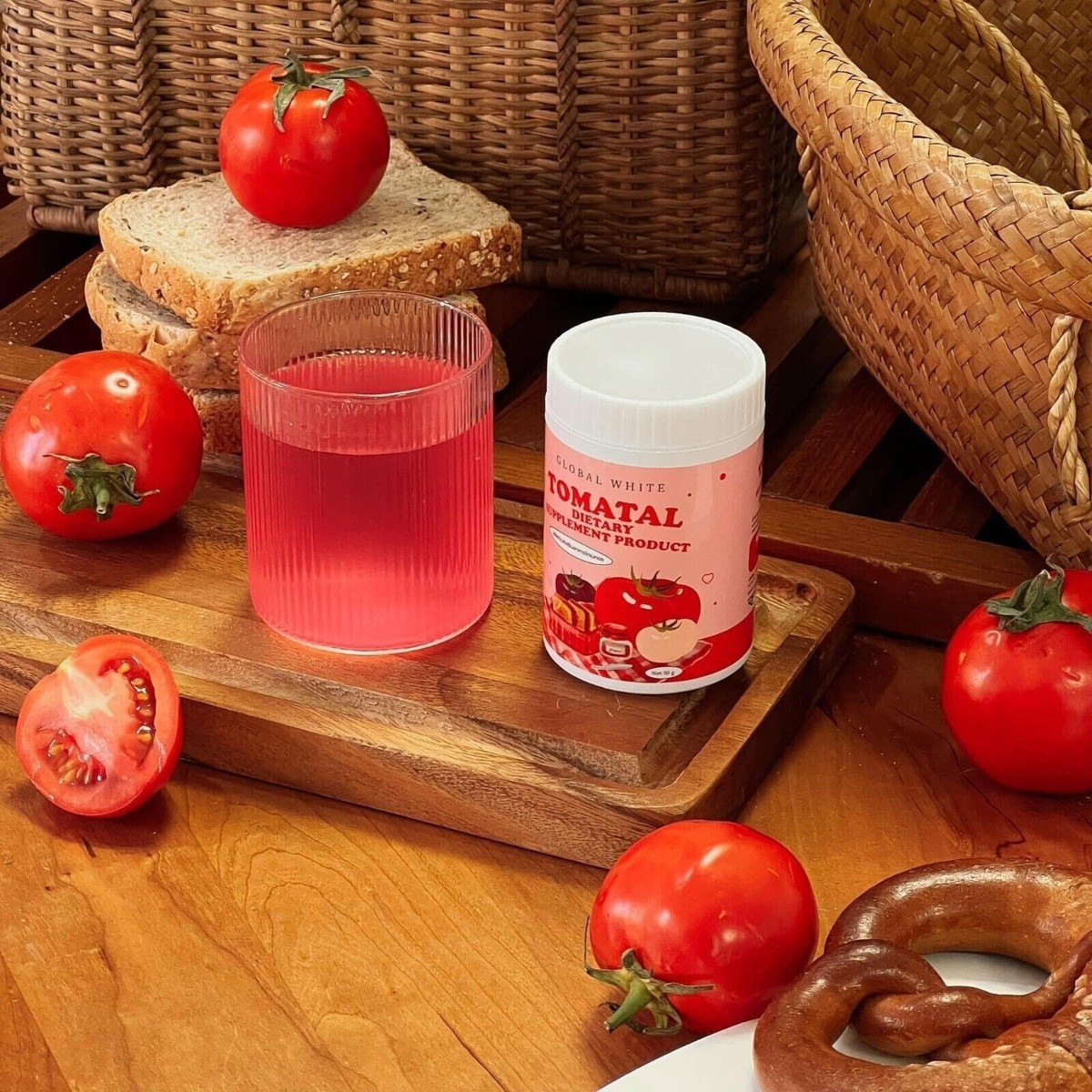 Poudre De Tomate Blanche X3 Global - Boisson Instantanée Beauté - Neuf