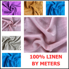 100 italian flax linen fabric lot by the yard sewing clothing for embroidery AB1