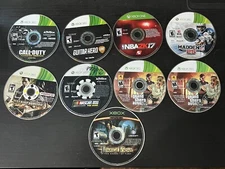 Xbox Game Lot 9 Disc Only COD GTA Ace Combat Madden NASCAR 11 Guitar Hero & more